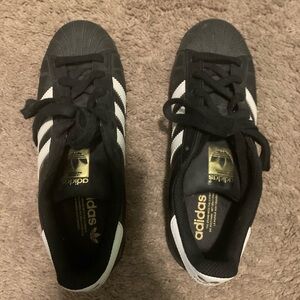 adidas Black & White Classic Shell-Toe Sneakers